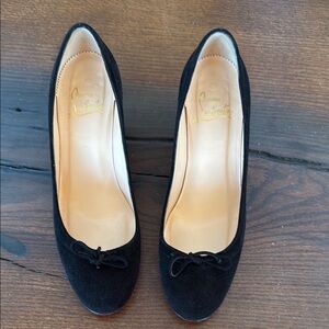 Christian Louboutin Black Suede Women's Shoes